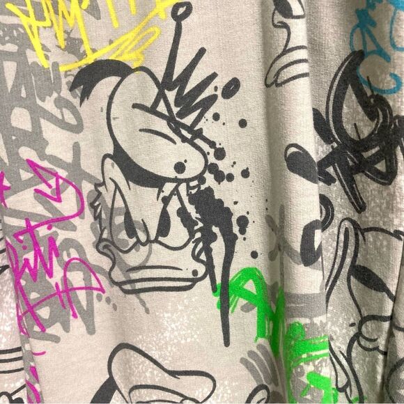 DISNEY PARKS Donald Duck Graffiti Art Pajama Lounge Sweatpants Pants Mens Large - Picture 6 of 16